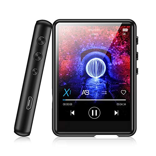 32GB MP3 Player with Bluetooth 5.0, MECHEN 2.4'' Full Touch Screen Portable Music Player for Running with Line-in Recording, FM Radio, Audio, Video, Ebook, Support up to 128GB (M3)