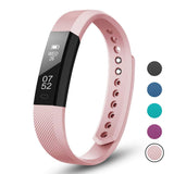 LETSCOM other ID115, Fitness Pedometer Watch with Slim Touch Screen and Wristbands, Wearable Activity Tracker as Step Counter Sleep Monitor for Kids Women Men, Pink, B07QKF4QYC