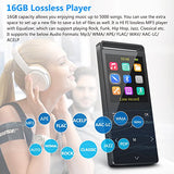 Grtdhx MP3 Player, MP3 Player with Bluetooth, 16GB Portable Digital Music Player with FM Radio/Recorder, HiFi Lossless Sound Quality, Music Direct Recording, Expandable up to 128GB TF Card, with Armband