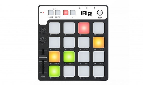 IK Multimedia iRig Pads Portable Universal MIDI Groove Controller for Apple iPad, iPhone, iPod Touch, Mac and PC-Black