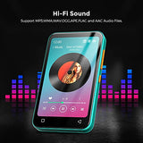 TIMMKOO MP3 Player with Bluetooth, 4.0" Full TouchScreen Mp4 Mp3 Player with Speaker, 8GB Portable HiFi Sound Mp3 Music Player with FM Radio, Voice Recorder, E-book, Supports up to 128GB TF Card Blue