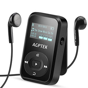 clip-mp3-player-with-bluetooth-4-0-upgraded-a26t-agptek-8gb-lossless-sound-music-player-with-fm-radio-voice-recorder-sweat-proof-silicone-case-armband-for-sports-support-up-to-64g-black image no. 1 buy in Dubai from Astronom at best price shipping worldwide by AGPTEK