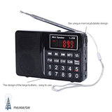 lcj-portable-fm-am-shortwave-multiband-radio-receiver-with-micro-tf-card-and-usb-driver-mp3-player-usb-charging-cable-1000mah-rechargeable-li-ion-battery-l-258-black image no. 2buy in Dubai from Astronom.ae gifts for him shipping worldwide