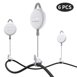 KIWI design Pro Version VR Cable Management Super Quiet, 6 Packs VR Pulley System Ceiling Suspension System for HTC Vive/Pro/Oculus Rift S/Playstation/Microsoft MR/Samsung VR Accessories (White)