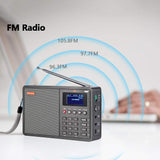 GT MEDIA DAB+ & FM Digital Radio Portable Bluetooth - Stereo Speaker System - Dual Alarm - Clock Radio - Rechargable Battery - AUX IN TF- 1.8" LCD, Support MP3 3.5mm Headset Out
