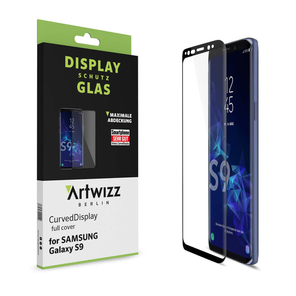 Artwizz curveddisplay Clear Screen Protector Galaxy S9 1pc (S) - Screen Protectors (Clear Screen Protector, Samsung, Galaxy, S9, Black, Transparent, 1 pc (S))