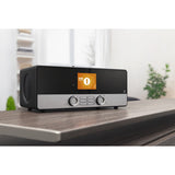 Hama | DIR3100 digital internet radio with USB connection charging and replay function, wake-up and Wi-Fi streaming functions, multi-room, free radio app | Black