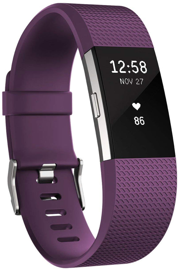 Fitbit Charge 2 Activity Tracker with Wrist Based Heart Rate Monitor - Plum/Small