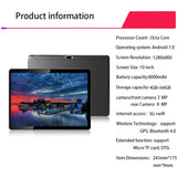 10.1" 3G Tablet PC - (Android 8.1,Google Certified,1280X800 DH IPS Screen,Dual SIM,4GB RAM,64GB Storage,Phone Calling, 8MP and 2MP Cameras,WIFI,FM,GPS,Octa Core Processor) (Black)