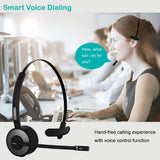 YAMAY Bluetooth Headset,Wireless Bluetooth Headphones,PC Headset with Microphone,Noise Cancelling Handsfree Calling headphone Charging Dock Stand for Car Drivers,Trucker,Cellphone,Call Center,Skype
