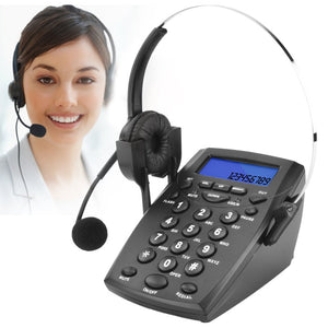 DIGITNOW! Call Center Telephone with Hands Free Headset, Corded Phone Built in Caller Display, Automatically or Manually Answering Business Office Phone