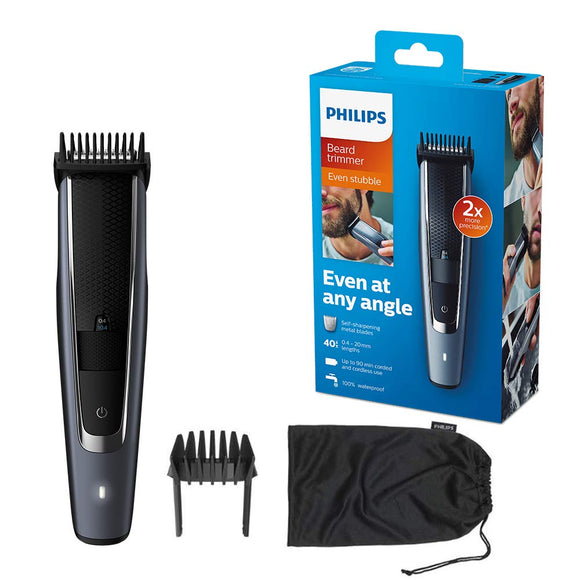 Philips Series 5000 Beard and Stubble Trimmer with Self-Sharpening Metal Blades - BT5502/13
