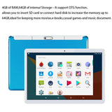 10.1" 3G Tablet PC - (Android 8.1,Google Certified,1280X800 DH IPS Screen,Dual SIM,4GB RAM,64GB Storage,Phone Calling, 8MP and 2MP Cameras,WIFI,FM,GPS,Octa Core Processor) (Blue)