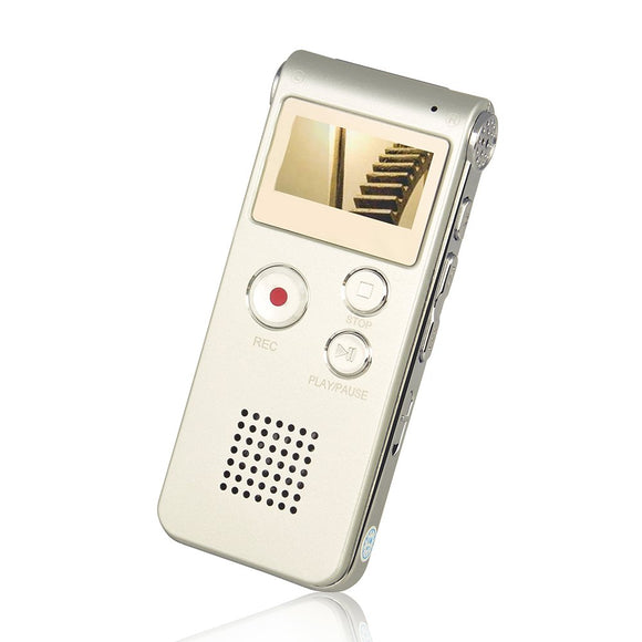 Btopllc Portable and Extremely lightweight 8GB Digital Voice Recorder - Silver