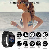 Smart Fitness Tracker Watch,Activity Tracker Watch with Heart Rate Monitor Call&Message Reminder Pedometer Waterproof Sport Watch Compatible Android IOS Men Women Kids Boys Girls (Elegant black)