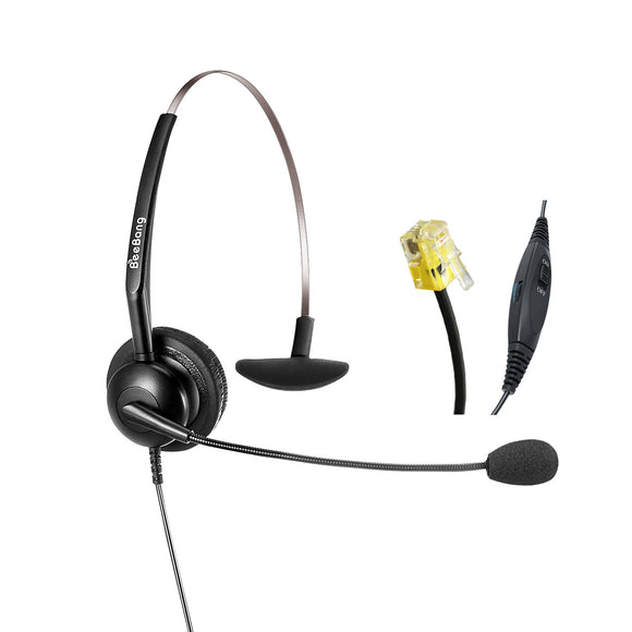 Beebang Telephone Headset Cisco IP Phone Headset with Noise Cancelling Mic for Cisco IP Phones