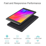 Android Tablet Pritom 8 inch Android 9.0 OS Tablet, 2GB RAM, 32GB ROM, Quad Core Processor, HD IPS Screen, 2.0 Front + 8.0 MP Rear Camera, Wi-Fi, Bluetooth, Tablet PC(Black)