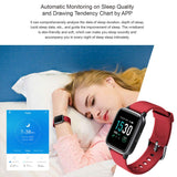 Duang Smartwatch, Bluetooth Fitness Watch, Men Ladies Fitness Tracker, 1.3 Inch Color Sport Watch with Pedometer Heart Rate Monitor Swimming Waterproof IP68, iOS Smartwatch Android Phone (Red)