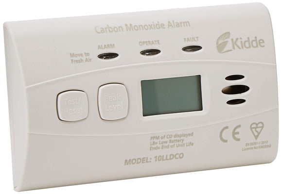 Kidde 10LLDCO Carbon Monoxide Alarm Digital Display With Sealed Battery