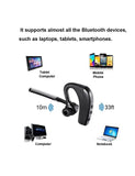 Torondo Bluetooth Headset Hand Free Wireless Earpiece Sweatproof Earbuds for Business/Trukers/Driver Pair with Android Iphone, Samsung PC Laptop