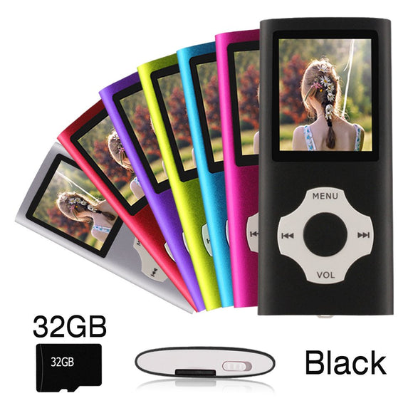 Ueleknight MP3 Player MP4 Player with a 32G Micro SD Card, Black