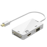 VicTsing Vtin 3-in-1 Mini Displayport Thunderbolt to HDMI/DVI/VGA Adapter, 4K Mini Displayport 1.2 Converter, Compatible Male to Female Adapter for Macbook, PC, Projector, Surface Pro- White