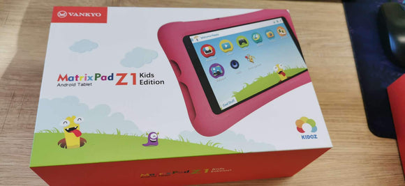 Vankyo MatrixPad Z1 Kids Tablet 7 inch, 32GB ROM, Kidoz Pre Installed, IPS HD Display, WiFi Android Tablet, Kid-Proof, Pink