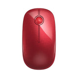 Jelly Comb 2.4G Slim Wireless Mouse with Nano Receiver, Less Noise, Portable Mobile Optical Mice for Notebook, PC, Laptop, Computer, MacBook MS001 (Pure Red)