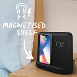 KitSound XDock Qi Charger Wireless Bluetooth Speaker Charging Dock with FM Radio for iPhone 8/X/XS/XR/XS Max/11/11 Pro/11 Pro Max, Samsung S6/S7/S8/S9/S10/S10+/S10e - Black