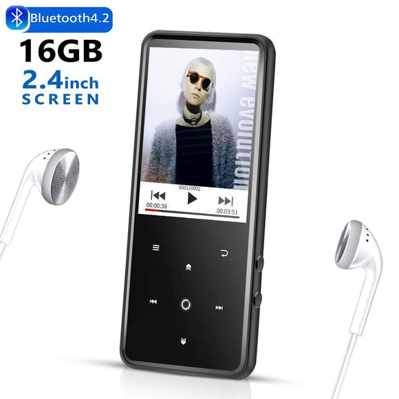 ChenFec 16GB Bluetooth MP3 Player Lossless Sound Music Player with Built-in Speaker Metal Body 2.4in High-Definition Screen MP5 Player with FM Radio, Ebook, Video Play, Voice Recorder