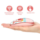 Jelly Comb 2.4G Slim Wireless Mouse with Nano Receiver (Flamingo)