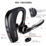 Torondo Bluetooth Headset Hand Free Wireless Earpiece Sweatproof Earbuds for Business/Trukers/Driver Pair with Android Iphone, Samsung PC Laptop
