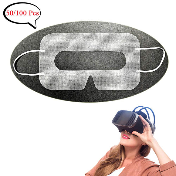 YinQin Universal Disposable VR Mask Cover 50/100 PCS Face Cover Mask for VR, VR Sanitary Mask, VR Cover, VR Eye Cover Mask, White (50 Pcs)