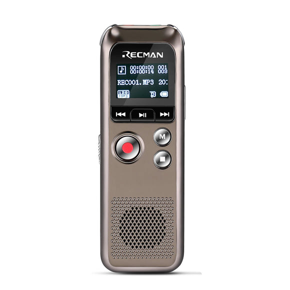 TNP Digital Voice Recorder - Audio Sound Recording Dictaphone Built-in Condenser Stereo Microphones & Speaker with 8GB Memory Mini Portable Sound, Meeting, Interview, Classroom, Lecture, MP3 Player