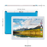 PADGENE 10.1'' Inch Android 7.0 Nougat Tablet PC Quad Core Pad with 1GB RAM 16GB ROM Dual Sim Card Slots 3G Unlocked Phone Call Phablet Built in WiFi Bluetooth GPS Netflix Google play(S10 16GB Blue)