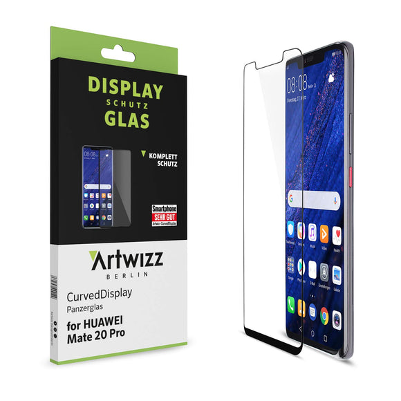 Artwizz CurvedDisplay Screen Protector Compatible for [Huawei Mate 20 Pro] - Full Cover Protective Tempered Glass
