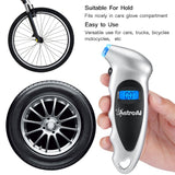 AstroAI ATG150 3 Pack Digital Tire Pressure Gauge 150 PSI 4 Settings for Car Truck Bicycle with Backlit LCD and Non-Slip Grip, Silver