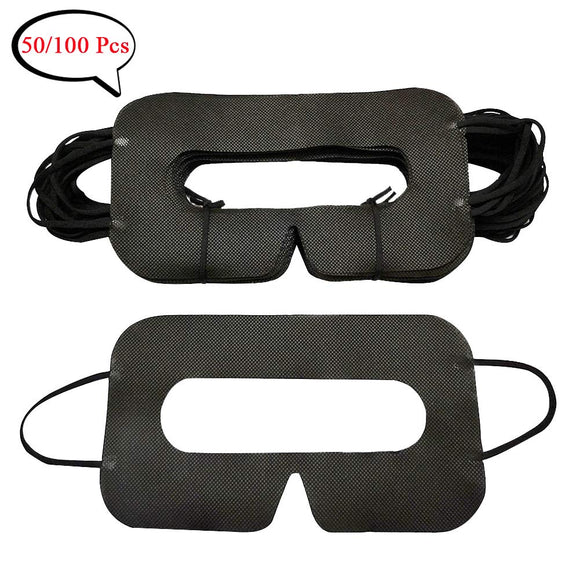 YinQin Universal Disposable VR Mask Cover 50/100 PCS Face Cover Mask for VR, VR Sanitary Mask, VR Cover, VR Eye Cover Mask, Black (100 Pcs)