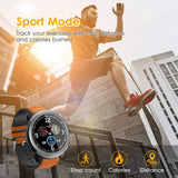 BYTTRON Smart Watch, Bluetooth Smartwatch Fitness Tracker IP68 Waterproof Activity Trackers with GPS Sports Record Pedometer Heart Rate Blood Pressure Monitor Sleep Monitor for Women Men (Silver)