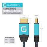 HDMI Cable 7.5m HDMI Lead - Ultra High Speed 18Gbps HDMI 2.0a/b 2.0 - Support 4K@60Hz, 3D, Ethernet, ARC, Video UHD 2160p, HD 1080p - Xbox, PS3, PS4, Fire TV, Apple TV