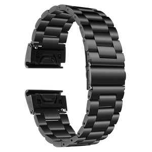 TRUMiRR Compatible with Fenix 5 Watchband, 22mm Quick Release Easy Fit Watch Band Stainless Steel Strap Wristband for Garmin Fenix 5 / Forerunner 935 (FR935) / Approach S60