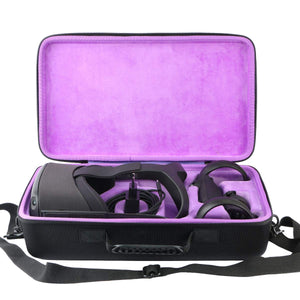 Khanka hard case carrying bag for Oculus Quest All-in-one VR Gaming Headset 128GB 64GB. (Purple Lining)