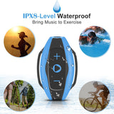 AGPTEK Swimming MP3 Player IPX8 with Waterproof Headphones and Armband,8GB Underwater Music Players for Swimming Surfing Other Water Sports,Support Shuffle Mode and 20 Hours Playback,Blue