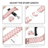 Wearlizer for Apple Watch Strap 38mm 40mm, Stainless Steel Resin iWatch Straps Replacement Band Wristband for iWatch Serirs 5 Serirs 4 Series 3 Series 2 1 - Black + Rose Gold