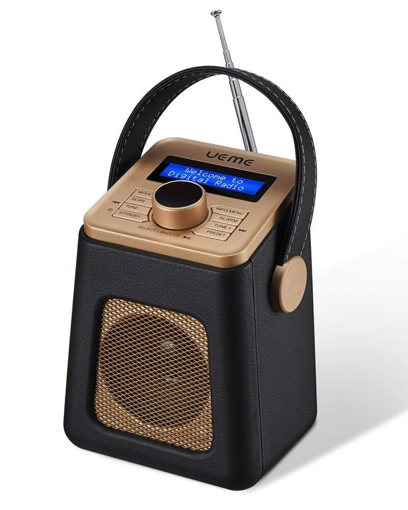 UEME Mini DAB DAB+ & FM Radio Alarm Clock With Bluetooth