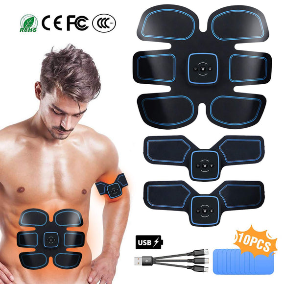 Abs Trainer,Muscle Toner,Abdominal Toning Belts EMS Abs Trainer Body Fitness Trainer Gym Workout And Home Fitness Apparatus ems,Extra 10 Gel Pads