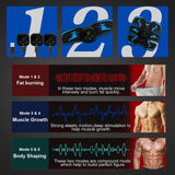 ABS Stimulator Abdominal Muscle Rechargeable, EMS Abdomen Muscle Trainer Muscle Toner Toning Workout for Men Women, Free 20pcs Gel Pads