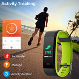 YAMAY Fitness Trackers,Colour Screen Fitness Watch Waterproof IP68 Fitness Tracker with Heart Rate Monitor Smart Watches Pedometer Activity Tracker for Kids Women Men Call SMS SNS Notification Push