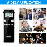 KING OF FLASH Digital Recorder 8GB Audio Voice Recorder with Dual Microphone and MP3 Player, USB Recharging Recorder for Meetings, Classes, lectures, Interviews