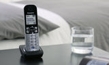 Panasonic KX-TG6824EB Quad DECT Phone - Black/Silver